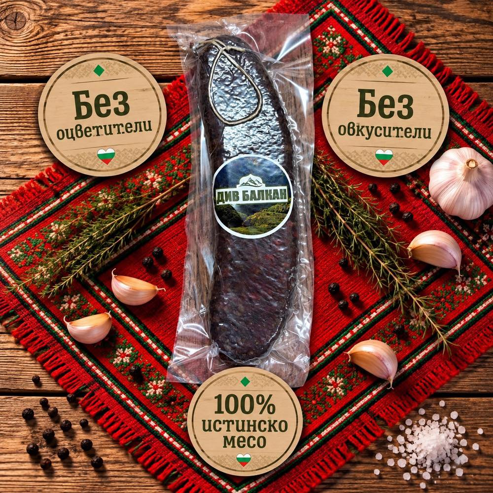 ДОМАШНА ТЕЛЕШКА ЛУКАНКА - ДИВ БАЛКАН 0.250кг